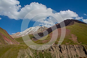 Pamir mountains cold snow ice glacier wall