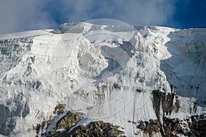 Pamir mountains cold snow ice glacier wall