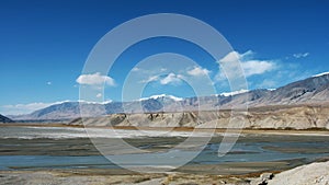 Pamirs altiplano lake photo