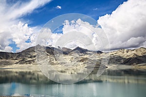 The Pamirs of clouds and lakes photo