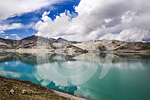 The Pamirs of clouds and lakes photo