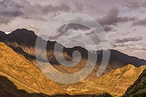 Pamirs mountain range in Tajikist