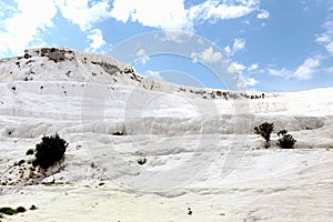 Pammukale. The travertines of calcium. Hierapolis archaeology Museum. The Turkish UNESCO World Heritage Site. Turkish resort, the