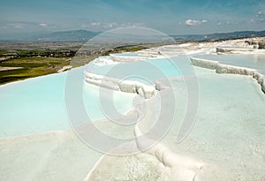 Pammukale, The travertines of calcium. Turkish resort, the unique thermal water rich in calcium. photo