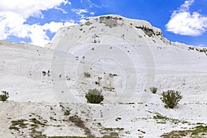 Pammukale, Turkish resort, the unique thermal water rich in calcium. The travertines of calcium. Hierapolis archaeology Museum. Th