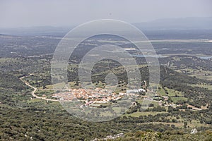 Pamoramic view of extremadura dehesa