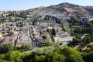 Pamoramic view of Granada City. Spain.