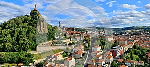 Pamoramic view of Le Puy-en-Velay, Auvergne, France photo