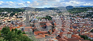 Pamoramic view of Le Puy-en-Velay, Auvergne, France photo