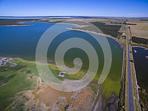 Pampas lagoon, aerial view photo