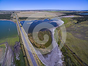 Pampas lagoon, aerial view