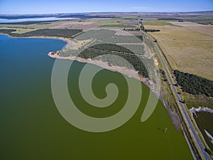 Pampas lagoon, aerial view photo