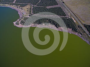 Pampas lagoon, aerial view photo