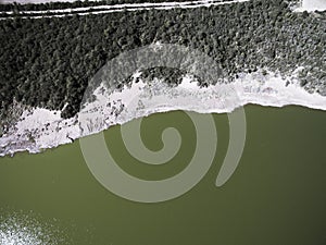 Pampas lagoon, aerial view photo