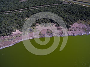 Pampas lagoon, aerial view photo