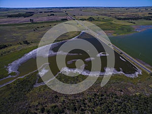 Pampas lagoon, aerial view photo