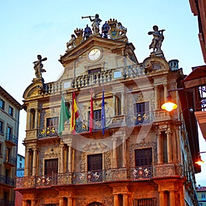 Pamplona Navarra Ayuntamiento city Hall square photo
