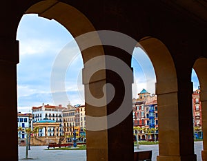 Pamplona Navarra Spain plaza del Castillo square photo