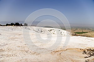 Pamukkal, Turkey. Mineral deposits of travertine