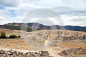 Pamukkale antic theatre in Turkey