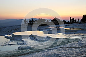 Pamukkale Hierapolis cascading travertines photo