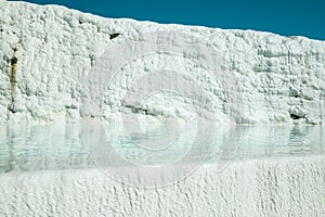 Pamukkale, natural pool with blue water, Turkey