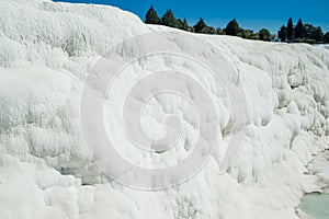 Pamukkale, natural pool with blue water, Turkey