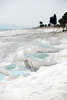Pamukkale travertines pools at Denizli.