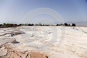 Pamukkale, Turkey. Picturesque travertine deposits