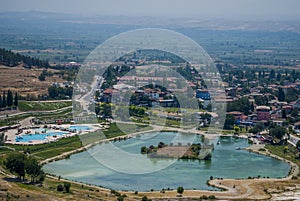 Pamukkale valley and lake, Turkey