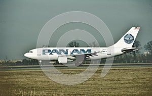 Pan Am Airbus A310 landing at Los Angeles after a flight from Miami