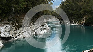 Pan of the beautiful hokitika gorge