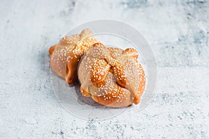 Pan de Muerto mexican bread traditional for day of the dead in Mexico