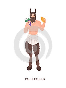 Pan or Faunus - god or deity of shepherds and fertility from ancient Greek and Roman religion. Male mythological