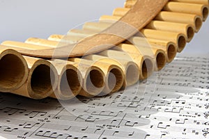 Pan flute and notes