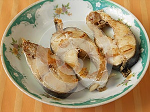 Pan fried catfish fillets