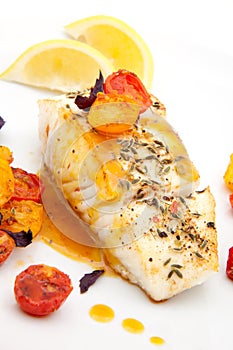 Pan fried halibut