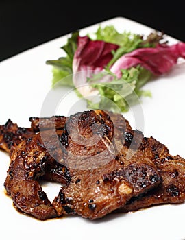 Pan Fried Marinated Rack of Lamb