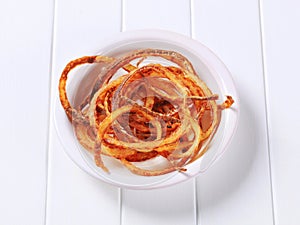 Pan-fried onion strings