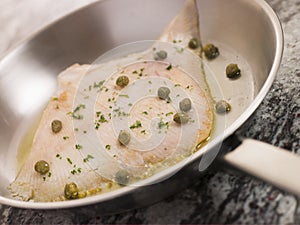 Pan Fried Wing of Skate with Caper Butter