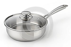 Pan isolated on white background. A simple cooking pan isolated on a white background, ideal for kitchenware and cooking utensils