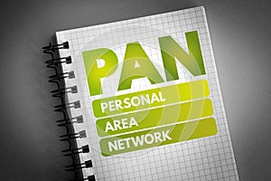 PAN - Personal Area Network acronym