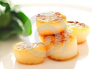 Pan seared sea scallops