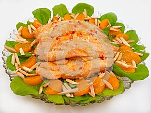 Pan-seared Tilapia with Mandarin Orange and Almond photo