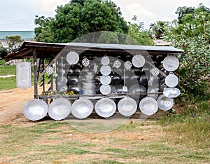 Pan stall in Surinam photo