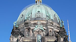 Pan Shot of The Berliner Dom, Berlin Cathedral, In Berlin, Germany