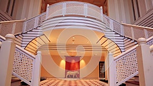 Pan shot of interior view of Hotel Amar Villas, Agra, Uttar Pradesh, India