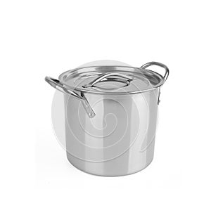 pan. stainless steel pan on background