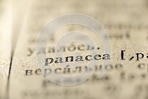 Panacea word dictionary