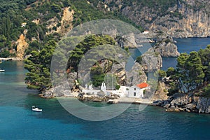 Panagias island in Parga Greece